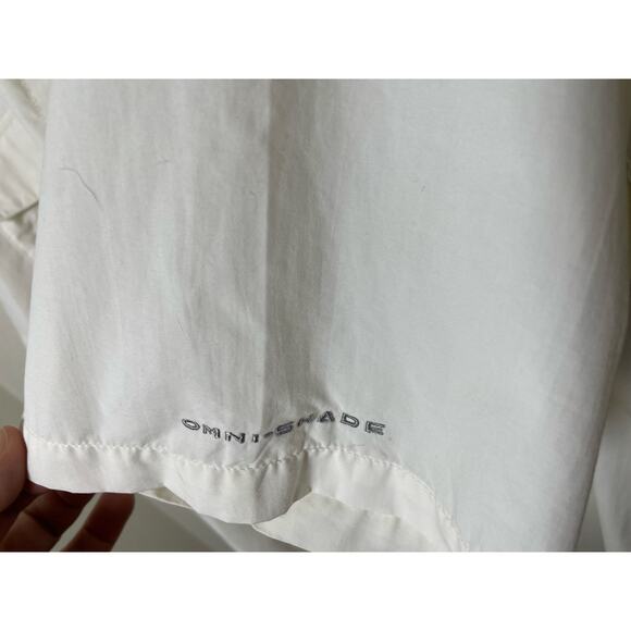 Columbia PFG Cream Men's Shirt Button Down Short Sleeves Size Large - Picture 9 of 9